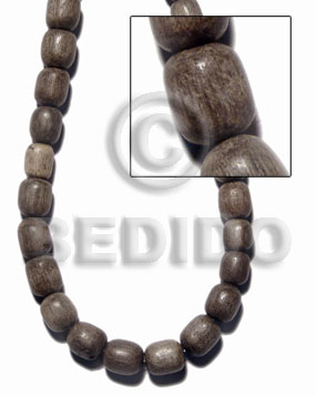 "greywood" wood oval 10x12mm / 32 pcs. per 16 in. str. - Teardrop & Oval Wood Beads