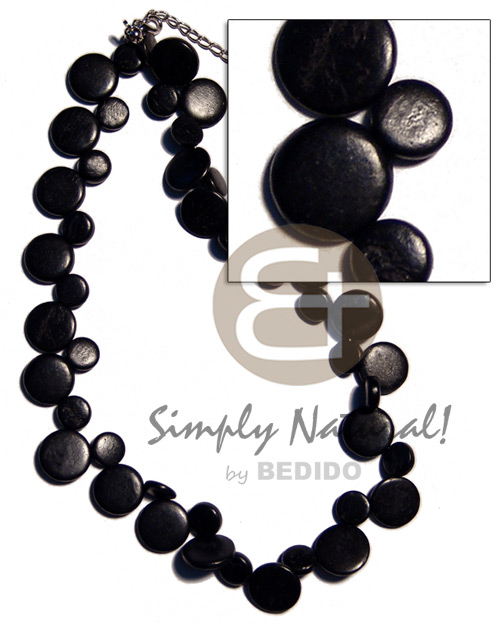 Single row black coco sidedrill Teens Necklace