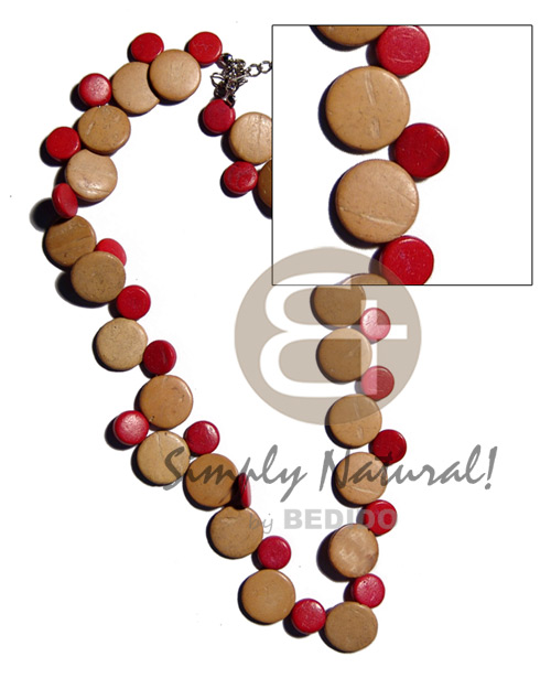 Single row red natural white Teens Necklace