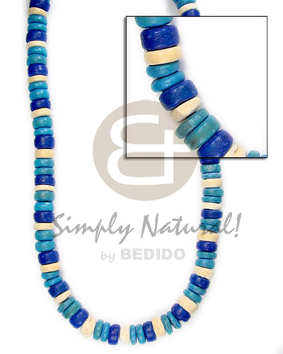 4-5mm Pokalet blue tones - Tribal Necklace