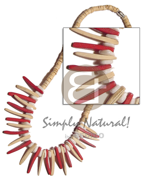 hand made 4-5mm coco heishe natural white Tribal Necklace