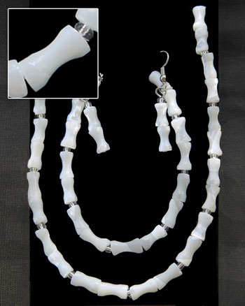hand made Bone design troca Troca Set Jewelry
