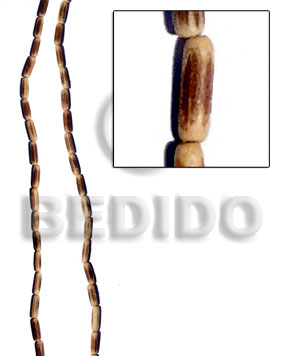 hand made Sig-id wood tube 4-5mm x Tube & Heishe Wood Beads