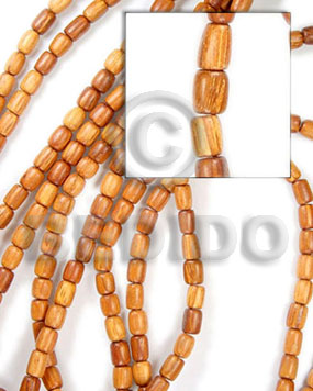 hand made Barrel bayong Tube & Heishe Wood Beads