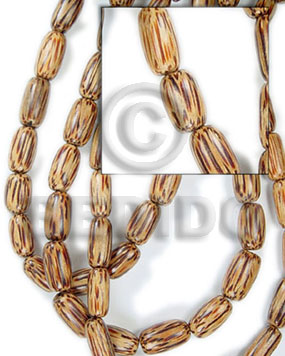 palm wood capsule 20mmx10mm - Tube & Heishe Wood Beads