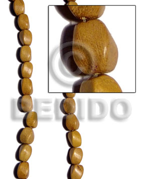 nangka twisted 10mmx15mm - Twisted Wood Beads