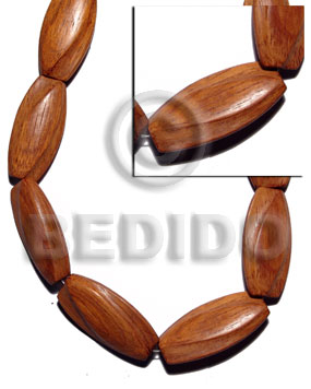 hand made 52mmx25mmx10mm bayong groove Twisted Wood Beads