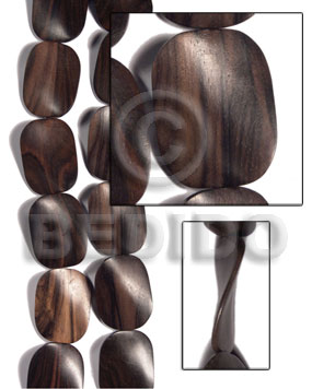 30mmx40mmx6mm Camagong Tiger Ebony Hardwood