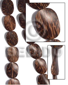 25mmx36mmx6mm patikan old palmwood twisted Twisted Wood Beads