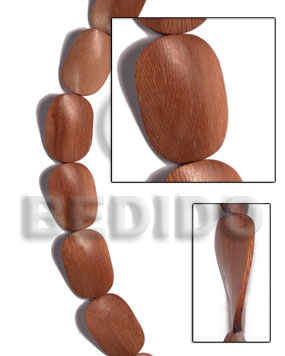 hand made 30mmx40mmx6mm bayong twisted 10 Twisted Wood Beads