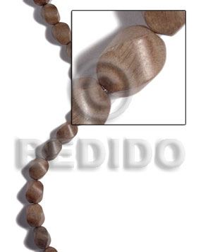 hand made 12x15mm twisted greywood Twisted Wood Beads