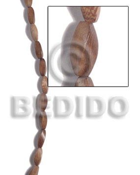 7mmx17mm robles twist /  24 pcs - Twisted Wood Beads