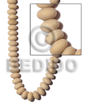 nat. white wood mentos 10mmx15mm - Unfinished Wood Beads