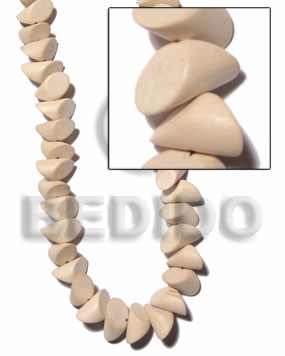 nat. white wood double beak slidecut 19mmx10mm - Unfinished Wood Beads