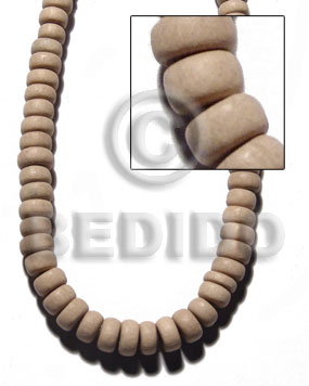 hand made "natural white wood" pokalet 4x10mm Unfinished Wood Beads