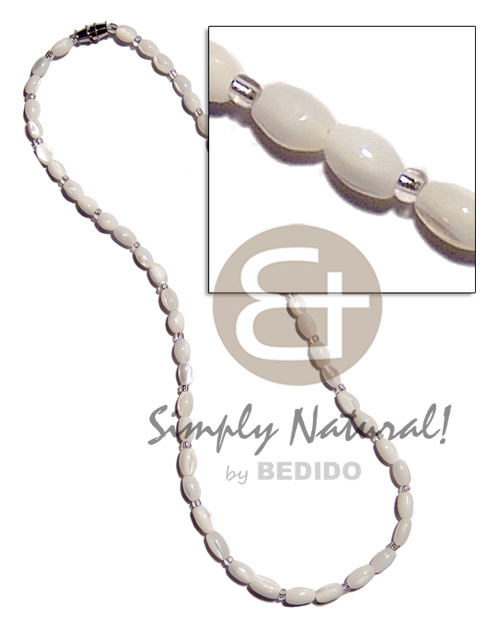 hand made Troca oval Unisex Necklace