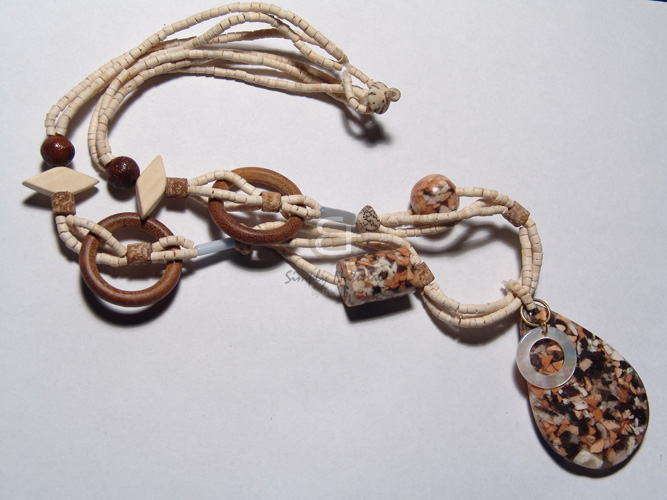 Braided nito marble stone Unisex Necklace