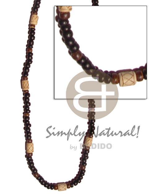 4-5mm coco pokalet black brown Unisex Necklace