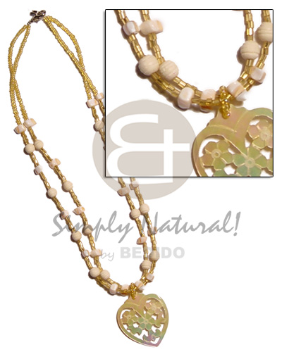 hand made 40mm carved heart pendant in Womens Necklace