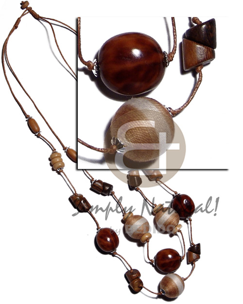 hand made 2 layers wax cord Womens Necklace