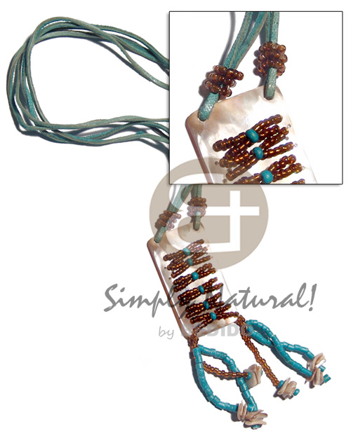 hand made 2 rows leather thong Womens Necklace