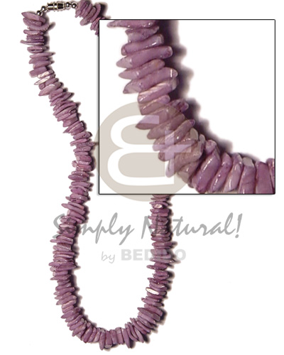 hand made White rose dyed lilac Womens Necklace