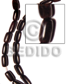 Oval black camagong 14x18mm Wood Beads