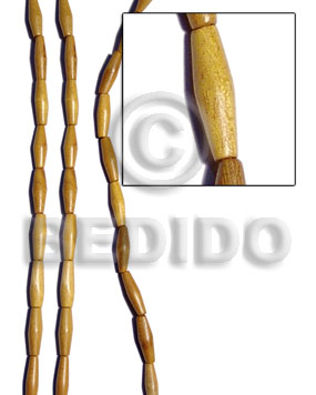 Nangka football 6mmx20mm Wood Beads