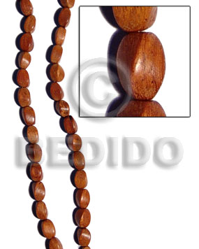 Bayong twisted 10x15mm Wood Beads