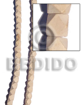 Natural white wood diamond Wood Beads