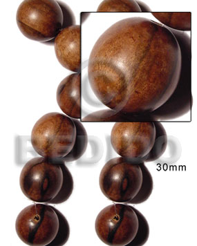 hand made Camagong large beads 30mm Wood Beads