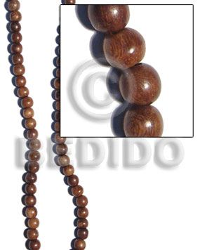 hand made Robles round wood beads 4-5mm Wood Beads