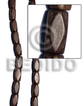 hand made Greywood diamond design 10mmx20mm Wood Beads