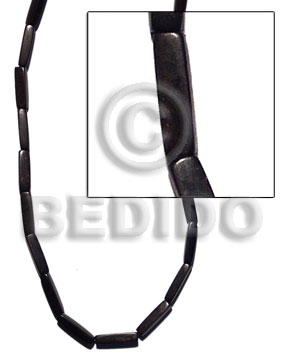 black camagong 4 sided flat tube 25mmx5mm - Wood Beads