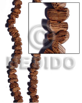hand made Palmwood banana cut 9mmx5mmx17mm Wood Beads
