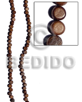hand made Robles flat round 7mmx5mm Wood Beads