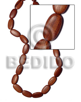 hand made Bayong flat oval 13mmx25mm Wood Beads