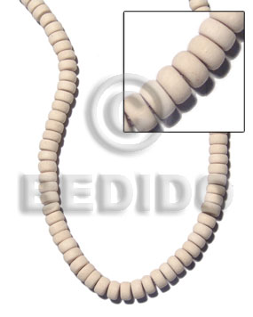 hand made 7-8mm natural white wood pokalet Wood Beads