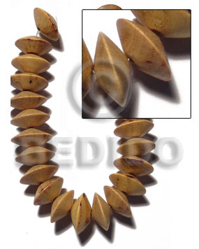 hand made "nangka" saucer "8mmx5mm" 85 Wood Beads