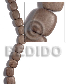 18mmx19mmx10mm greywood hardwood pillow shape / 22 pcs - Wood Beads