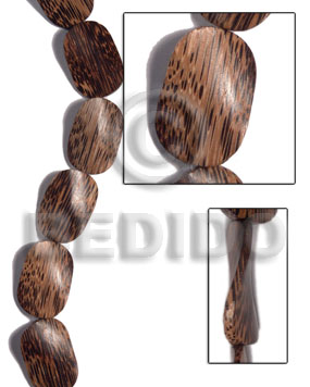 30mmx40mmx6mm patikan old palmwood twisted / 10 pcs - Wood Beads