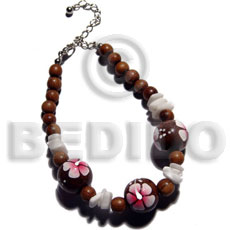 4-5mm coco pokalet. natural brown Wood Bracelets