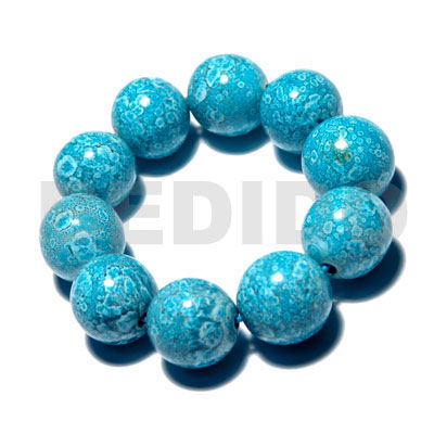 10 pcs. of 20mm round Wood Bracelets