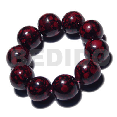 10 pcs. of 20mm round Wood Bracelets