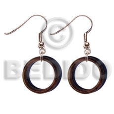 hand made Dangling 25mmx5mm ring camagong Wood Earrings
