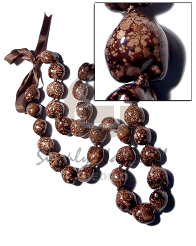 hand made 24 pcs. graduated 44mm Wood Necklace