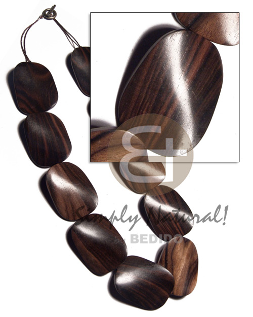 30mmx40mmx6mm Camagong Tiger Ebony Hardwood