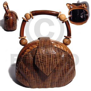 hand made Collectible handcarved laminated acacia Wooden Acacia Bags