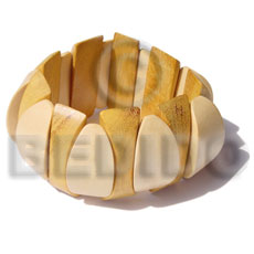 nangka and ambabawod elastic bangle   clear coat finish - Wooden Bangles