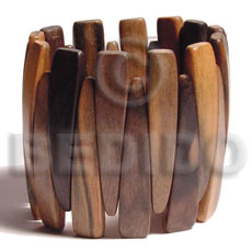 elastic camagong tiger ebony hardwood bangle ht=55mm - Wooden Bangles